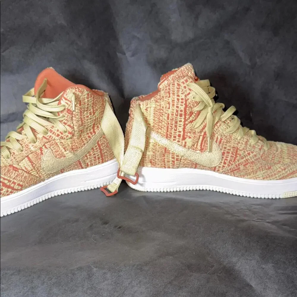 Nike Air Force 1 High Flyknit 2.0 Coral‎ Orange Mens 9.5